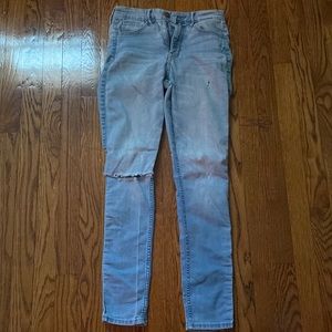 Hollister light blue high rise super skinny